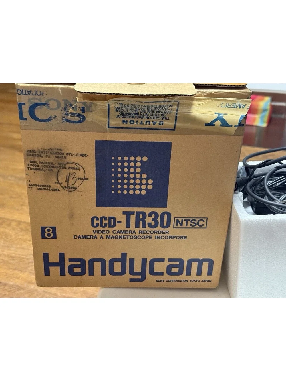Vintage Sony Handycam CCD-TR30 Video 8mm Camcorder W/ Box , Working